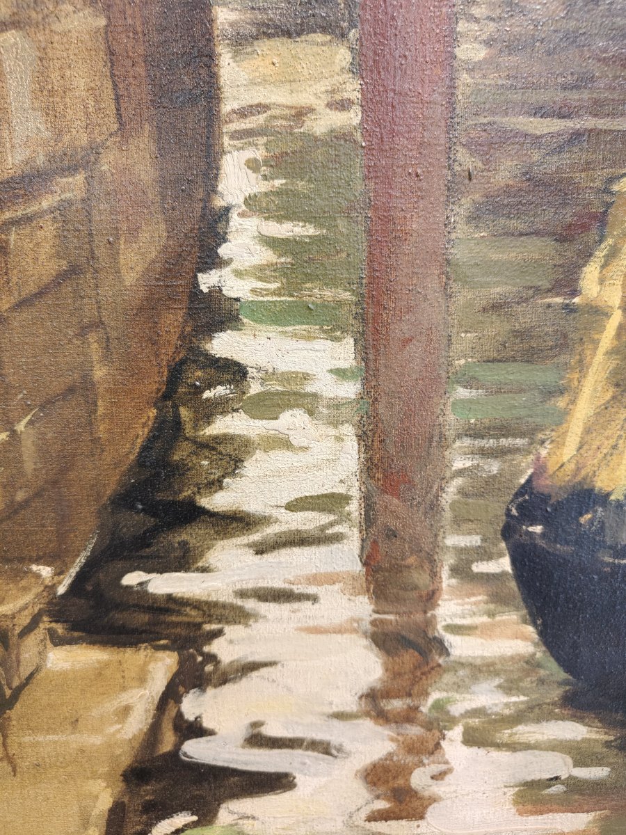Cosimo Privato, "Canale veneziano", Italia, anni '30-photo-3