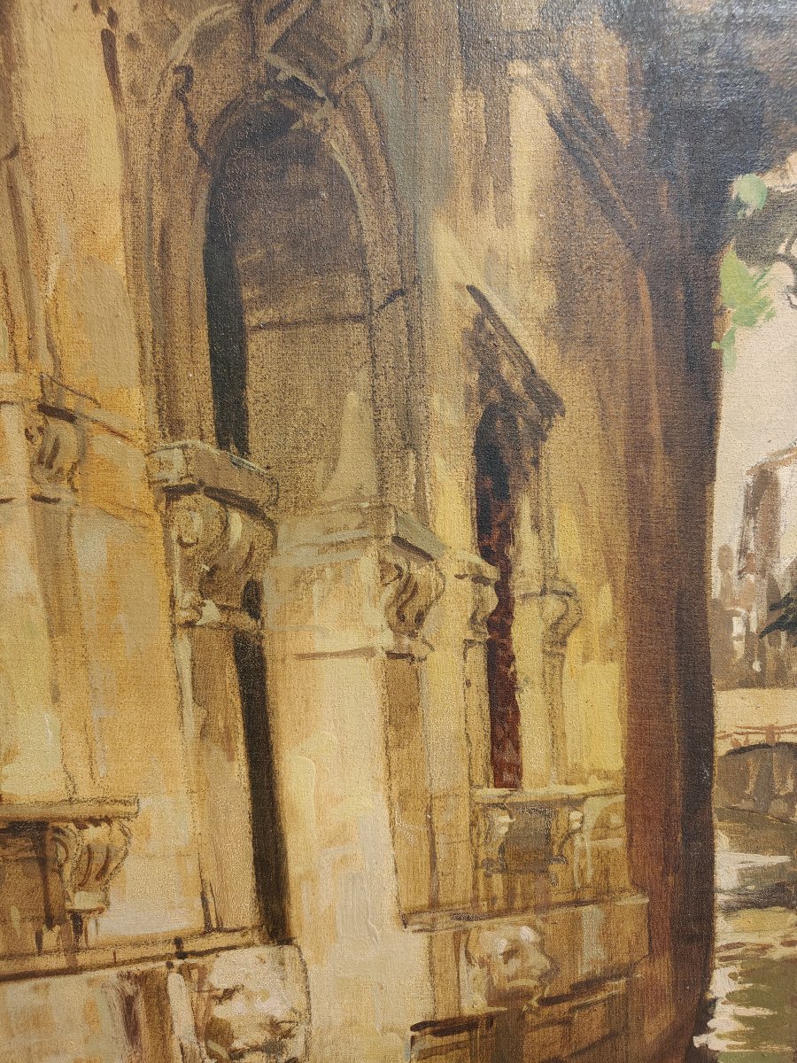 Cosimo Privato, "Canale veneziano", Italia, anni '30-photo-2