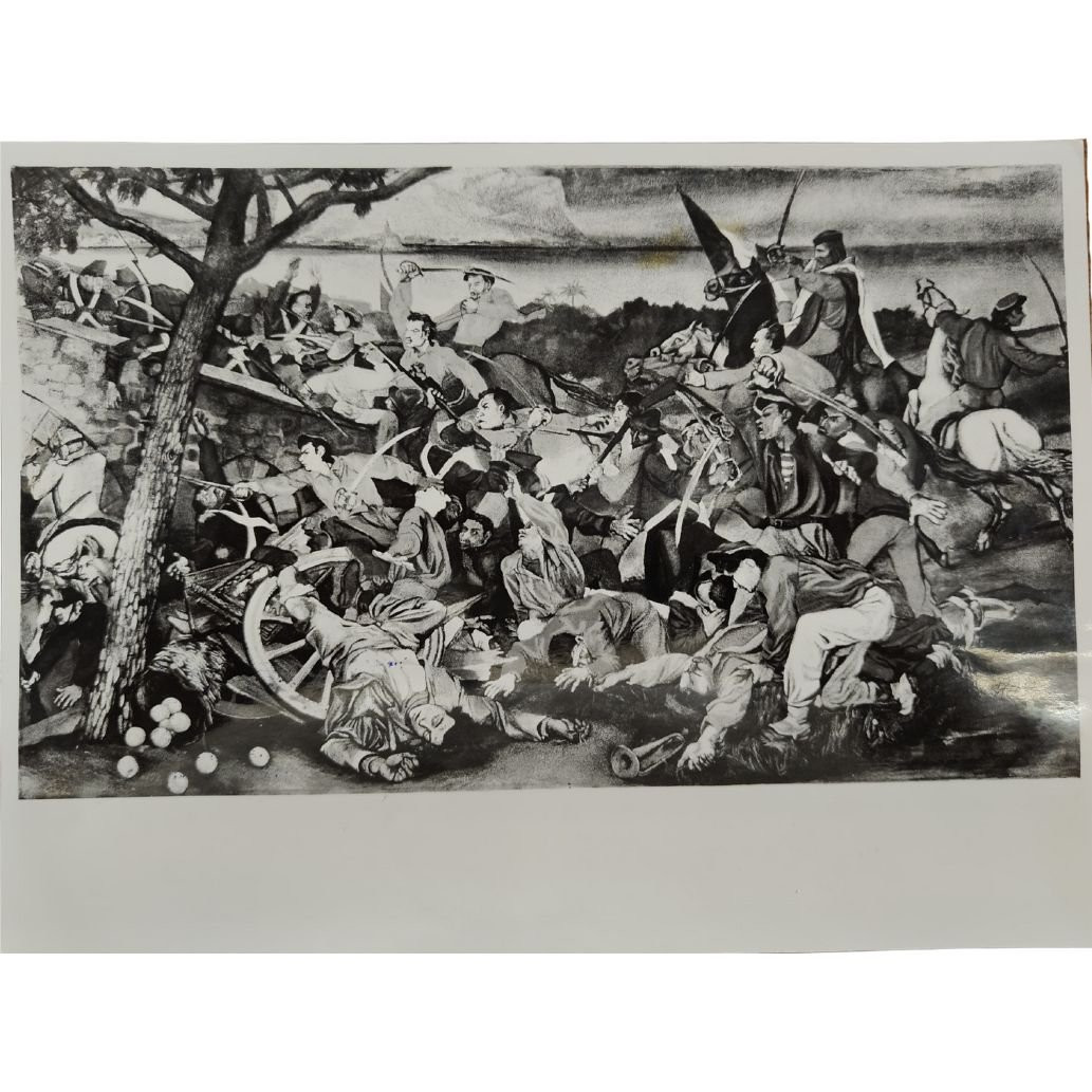Litografia, Renato Guttuso "La battaglia di Ponte dell’Ammiraglio", anni '60/'70-photo-1
