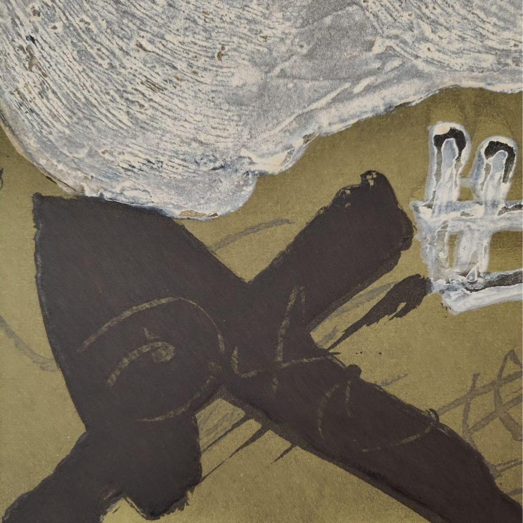 Stampa di Antoni Tàpies, "Blanc central", 1982, Spagna-photo-2