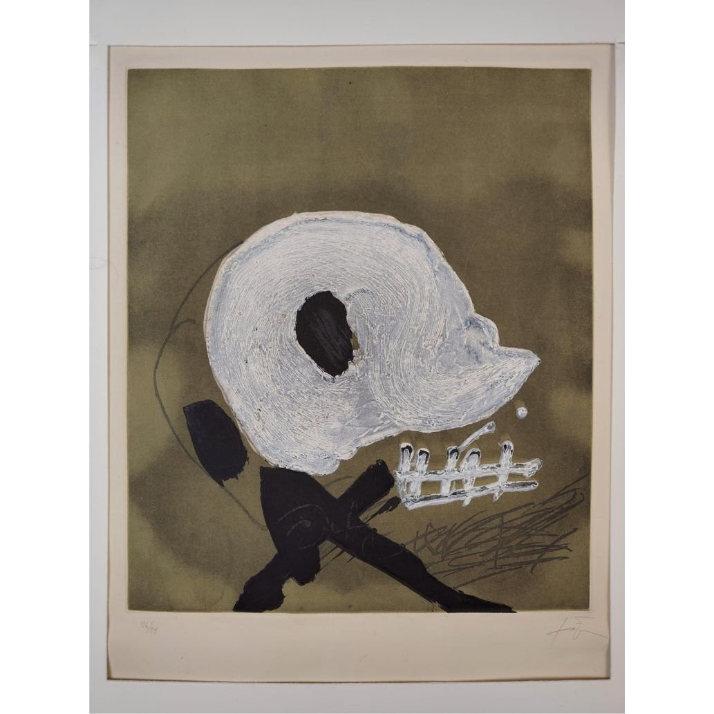Stampa di Antoni Tàpies, "Blanc central", 1982, Spagna-photo-3