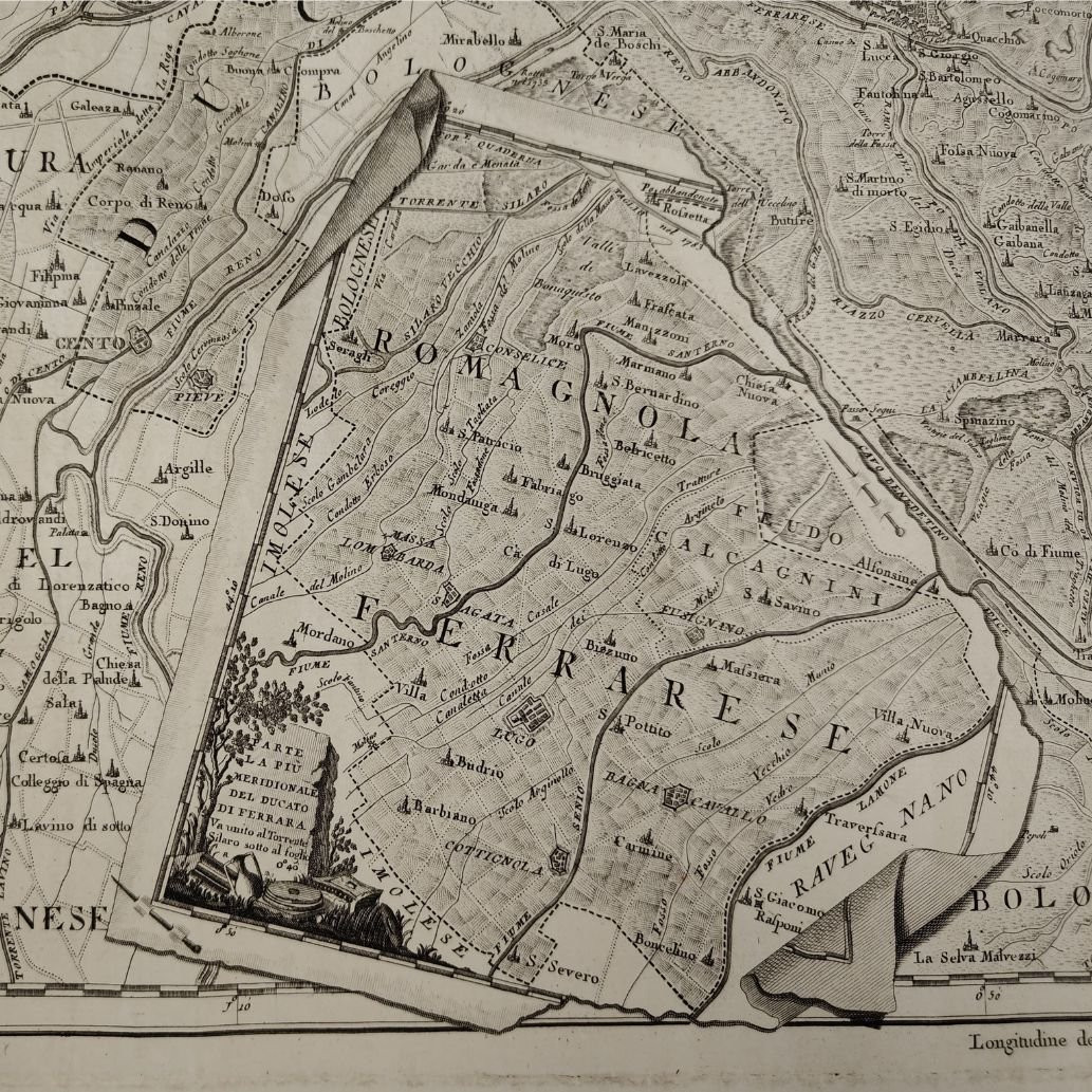 Incisione Giovanni Valle, “Il Polesine di Rovigo, Ducato di Ferrara e Dogado”, 1793-photo-3