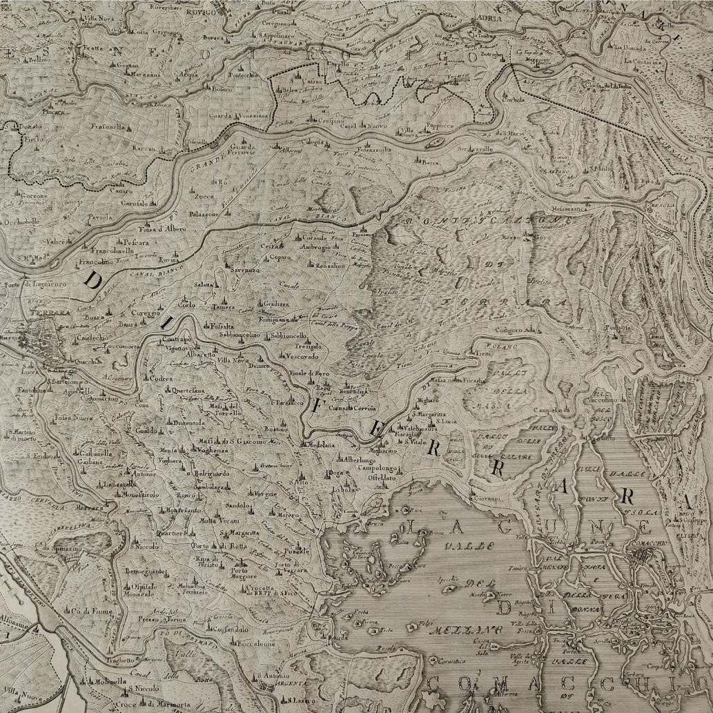 Incisione Giovanni Valle, “Il Polesine di Rovigo, Ducato di Ferrara e Dogado”, 1793-photo-4