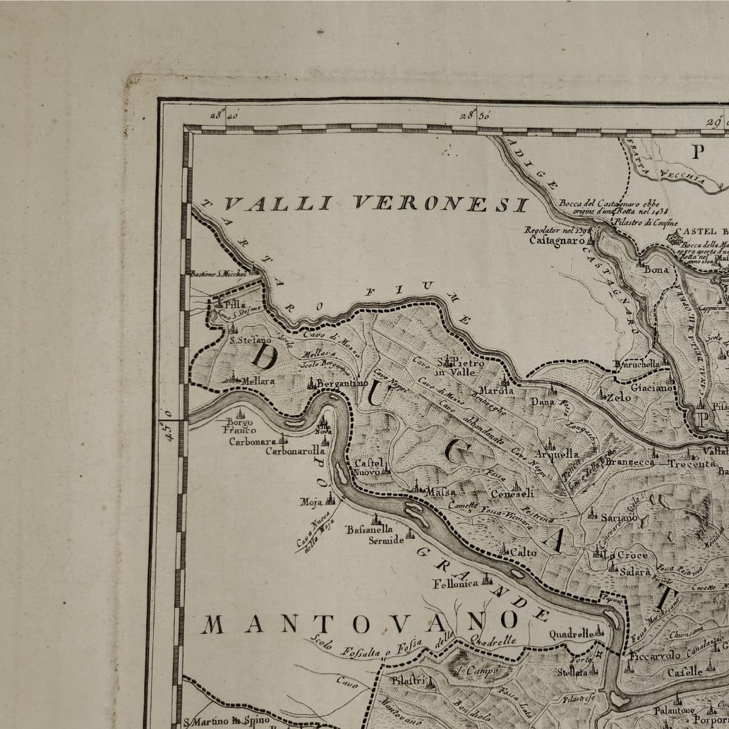 Incisione Giovanni Valle, “Il Polesine di Rovigo, Ducato di Ferrara e Dogado”, 1793-photo-7