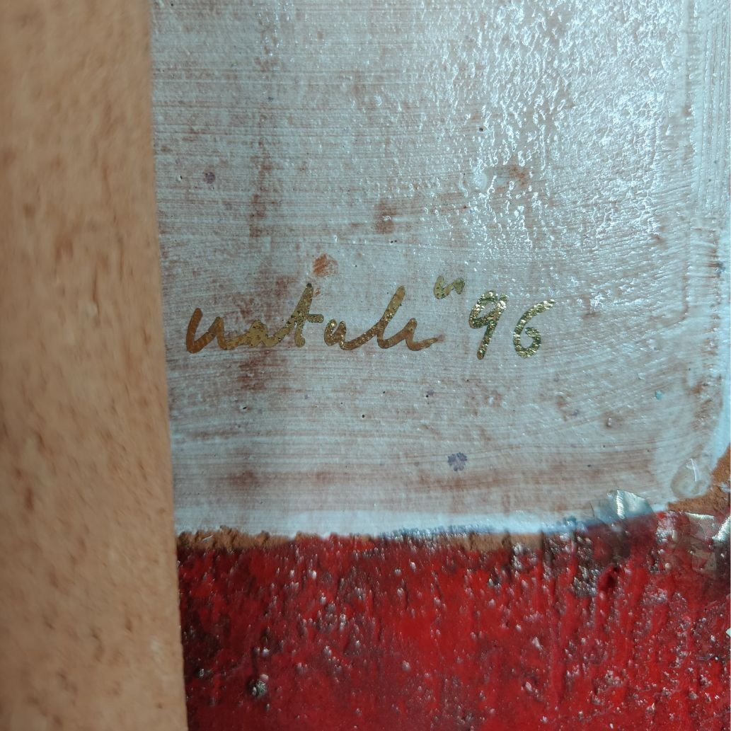 Ceramica, Pompeo Pianezzola, "pergamena rossa: la vita, l'amicizia resta", 1996-photo-6