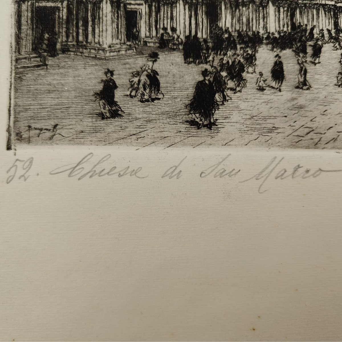Emanuele Brugnoli, Acquaforte “Basilica di San Marco”, Venezia, anni 1920, Italia-photo-1