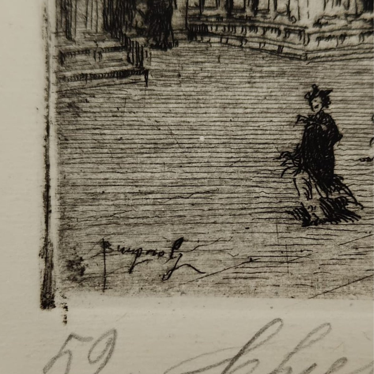 Emanuele Brugnoli, Acquaforte “Basilica di San Marco”, Venezia, anni 1920, Italia-photo-2