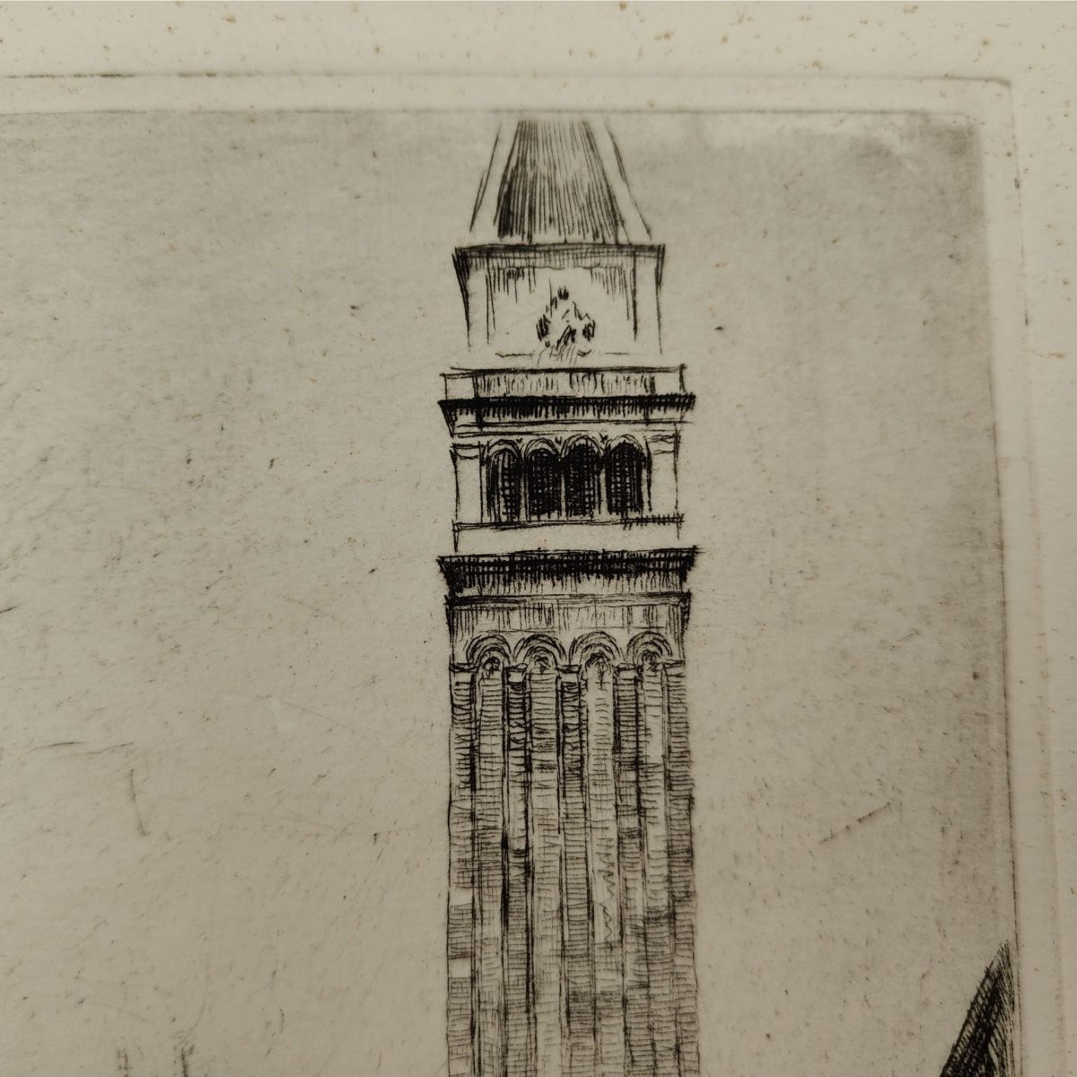 Emanuele Brugnoli, Acquaforte “Piazza San Marco”, Venezia, anni 1930, Italia-photo-5