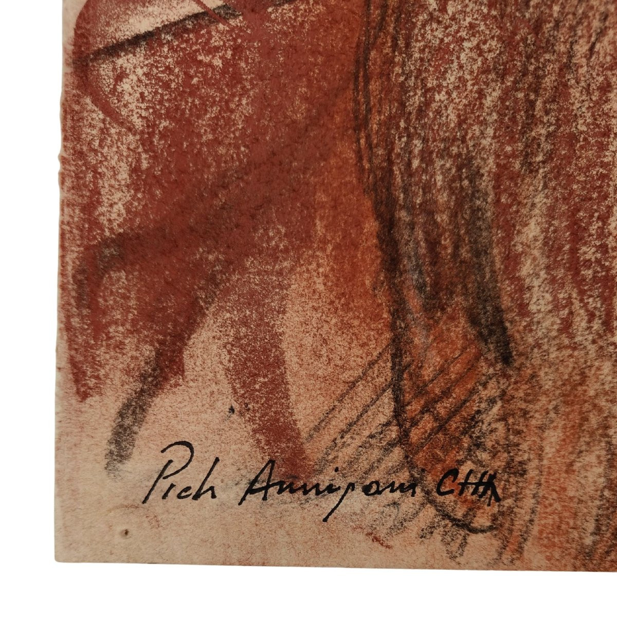 Pietro Annigoni – Studio di volto maschile, sanguigna e carboncino su carta, anni 1950 ca.-photo-2