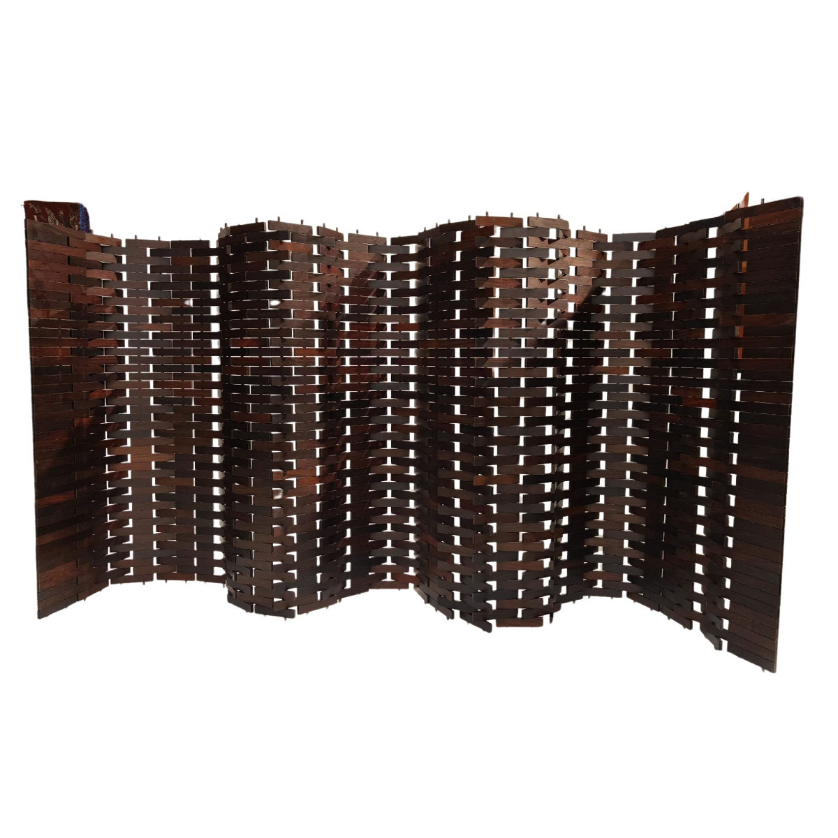 Separè in teak, manifattura italiana, anni 1970–1980 ca.