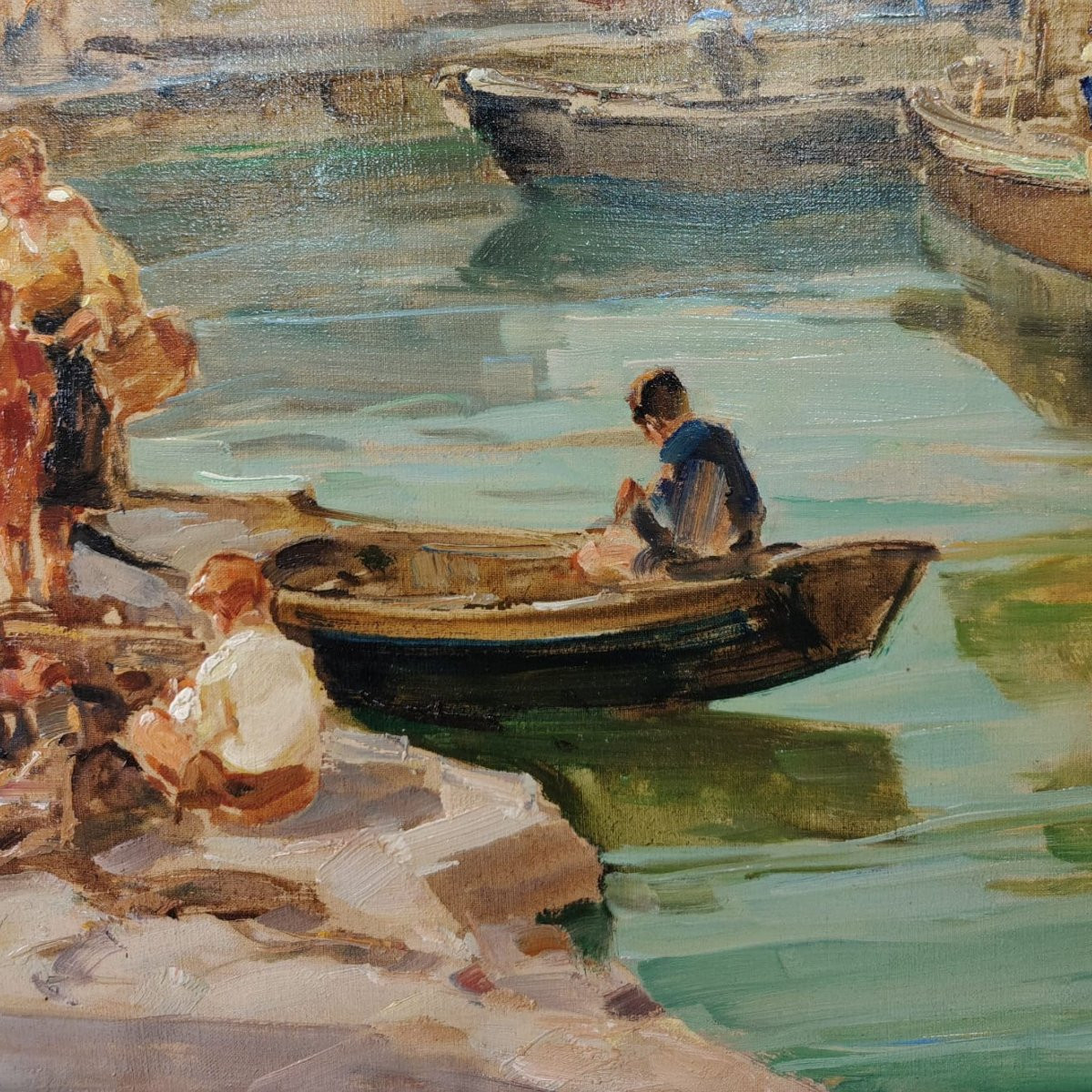 Angelo Brombo “Riva di Pellestrina, Venezia”, olio su tela, 1960-photo-2