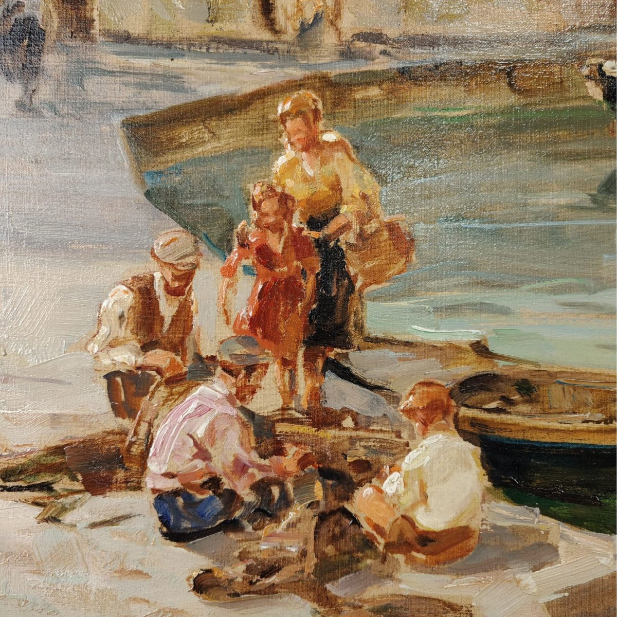 Angelo Brombo “Riva di Pellestrina, Venezia”, olio su tela, 1960-photo-3