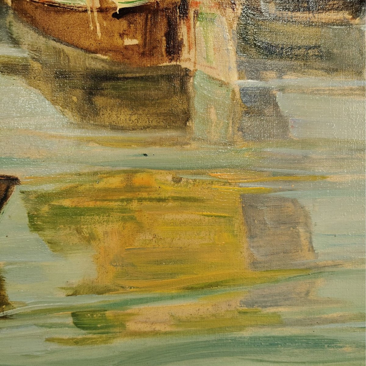 Angelo Brombo “Riva di Pellestrina, Venezia”, olio su tela, 1960-photo-4