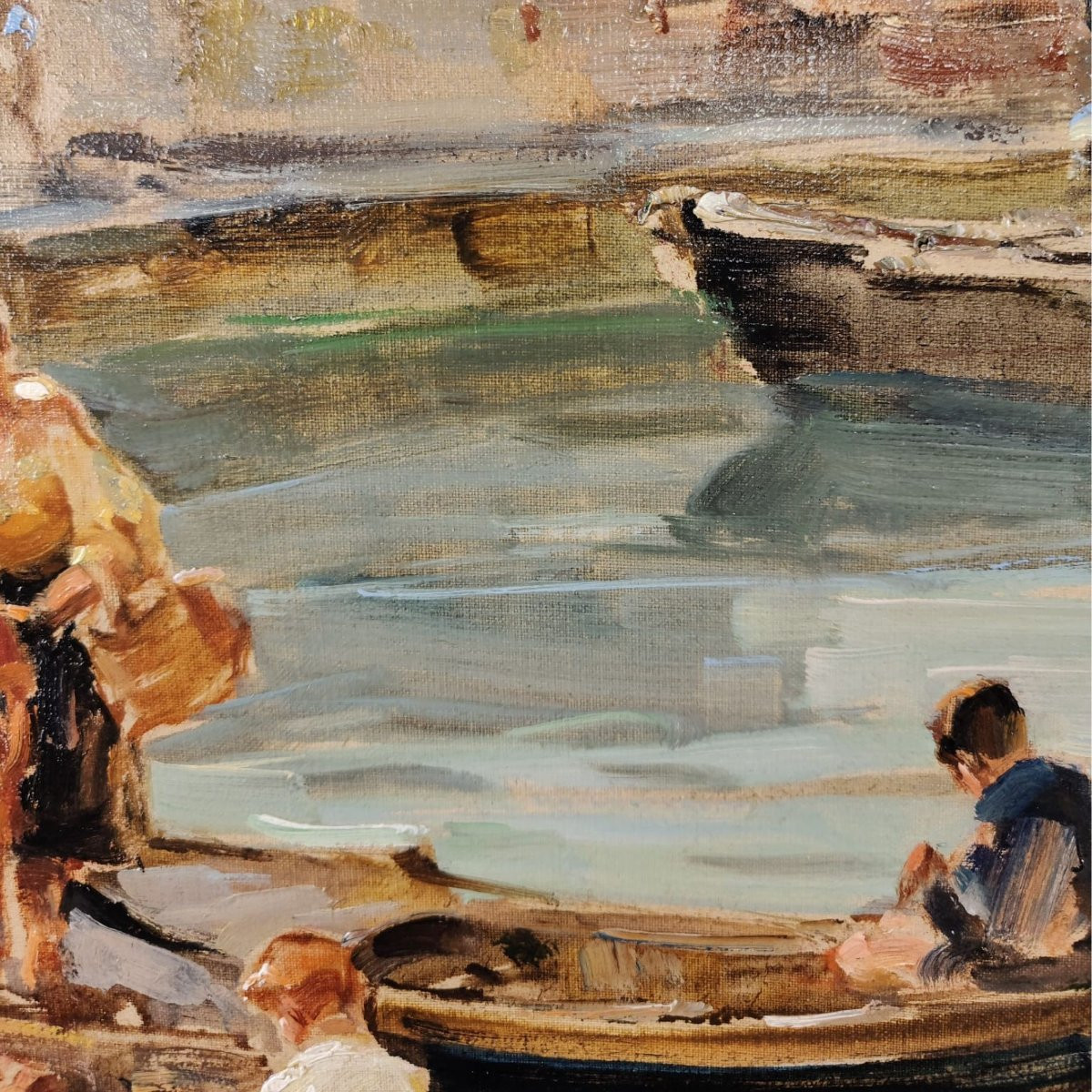 Angelo Brombo “Riva di Pellestrina, Venezia”, olio su tela, 1960-photo-8