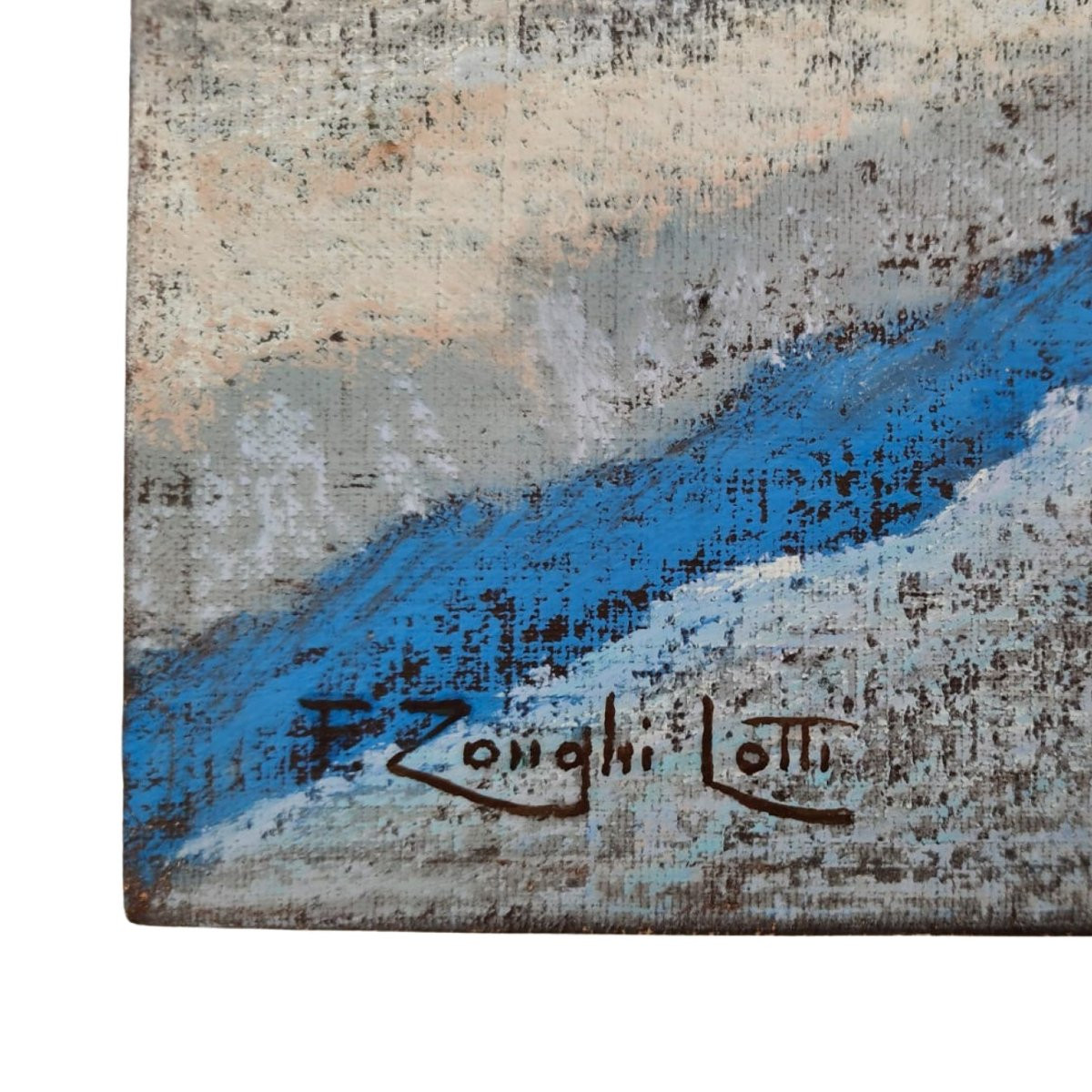 Olio su tela - Paesaggio innevato - 1950 ca. - Francesco Zonghi Lotti - Italia-photo-4