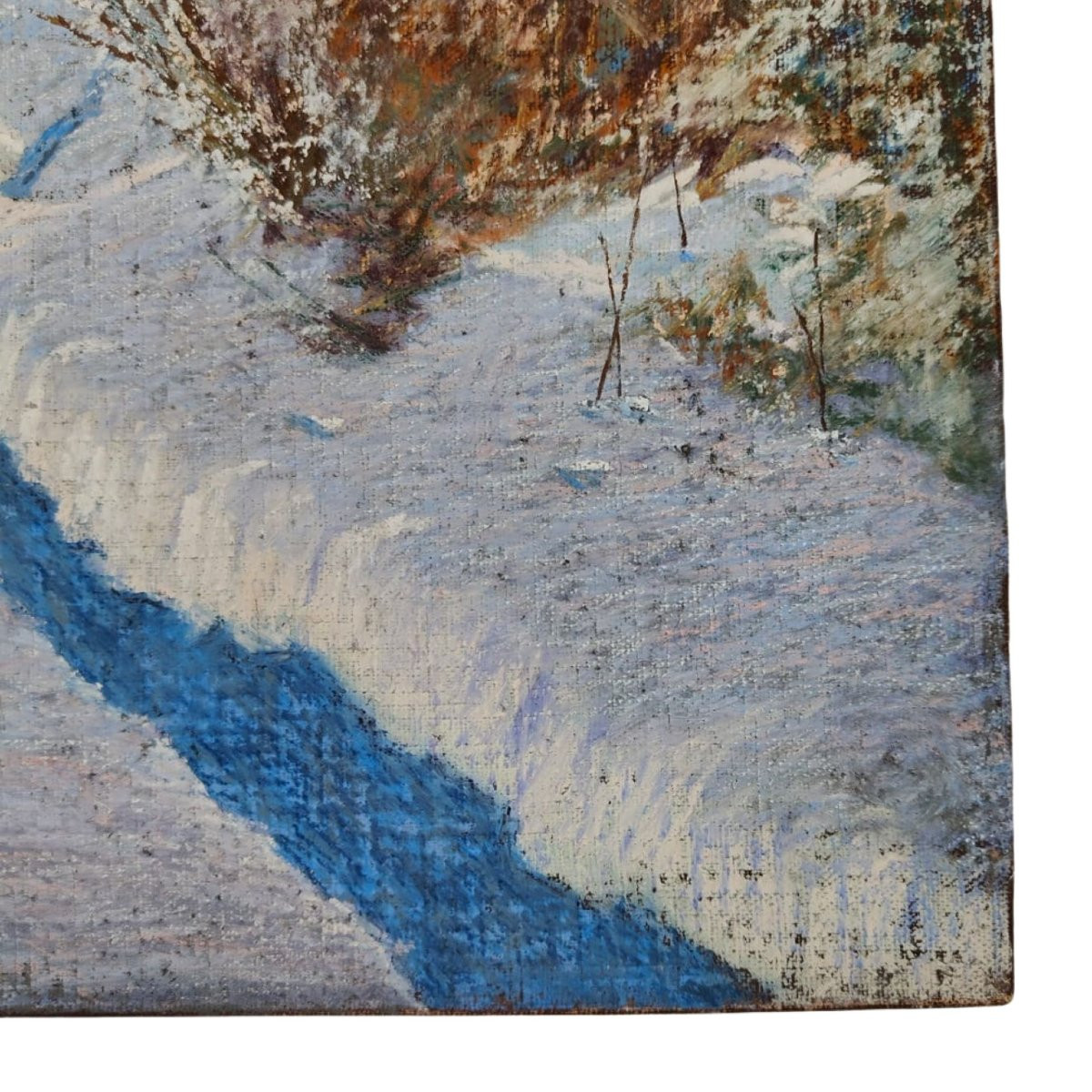 Olio su tela - Paesaggio innevato - 1950 ca. - Francesco Zonghi Lotti - Italia-photo-8