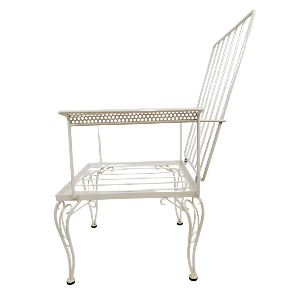 Sedia in ferro verniciato con schienale ribaltabile, manifattura italiana, anni 1970 circa-photo-1