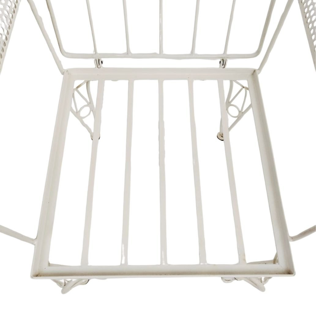 Sedia in ferro verniciato con schienale ribaltabile, manifattura italiana, anni 1970 circa-photo-3