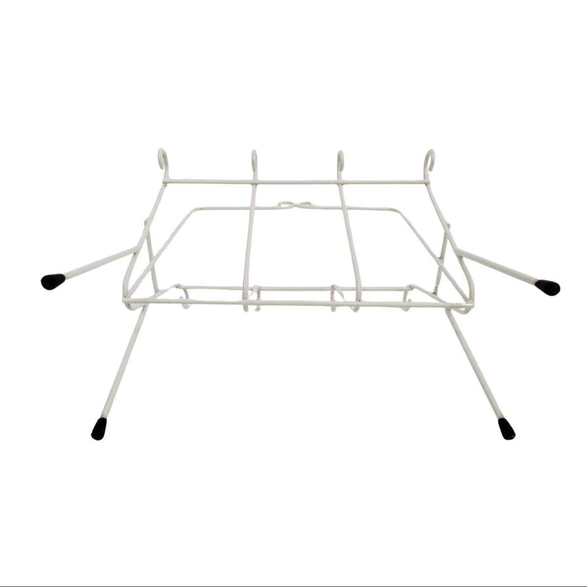 Coppia di portariviste in ferro verniciato bianco, manifattura italiana, anni ’70-photo-8