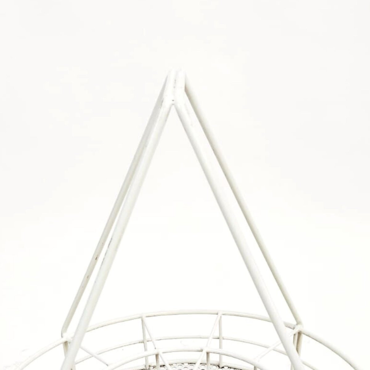 Portabottiglie in ferro verniciato bianco, manifattura italiana, anni ’70-photo-3