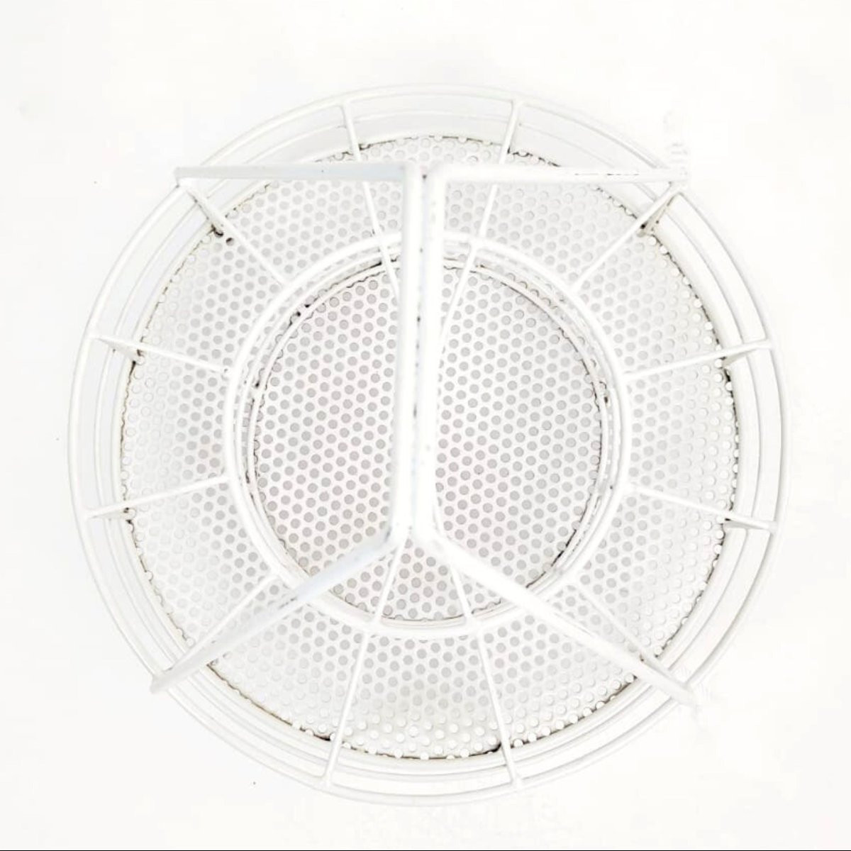 Portabottiglie in ferro verniciato bianco, manifattura italiana, anni ’70-photo-5