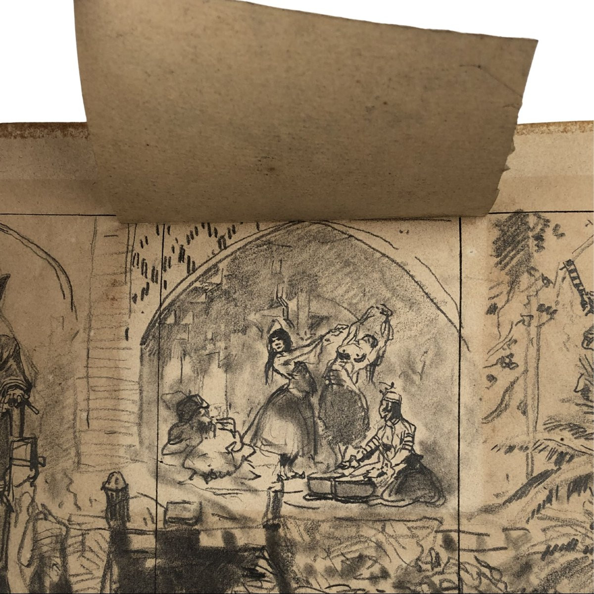 Alberto Pasini – Studio di soggetti vari, matita su carta, 1860/70 ca.-photo-4