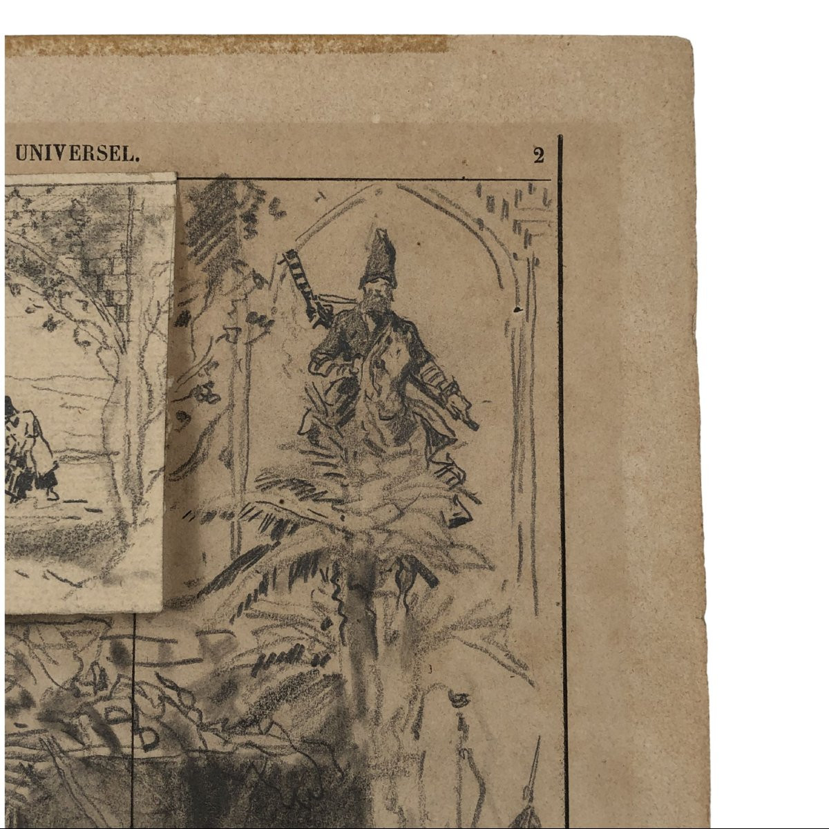 Alberto Pasini – Studio di soggetti vari, matita su carta, 1860/70 ca.-photo-3