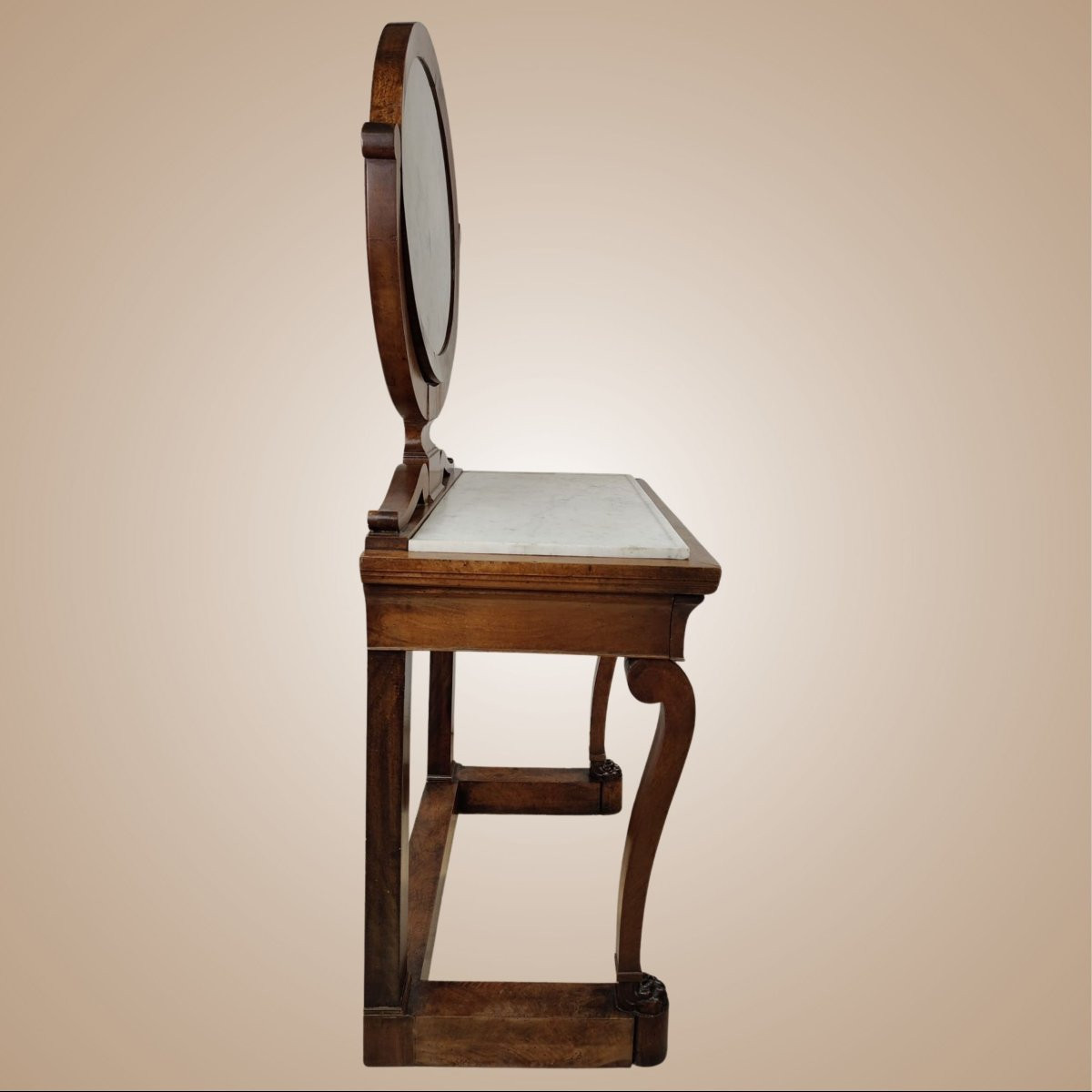 Consolle francese della prima metà del XIX secolo, in legno di mogano-photo-2