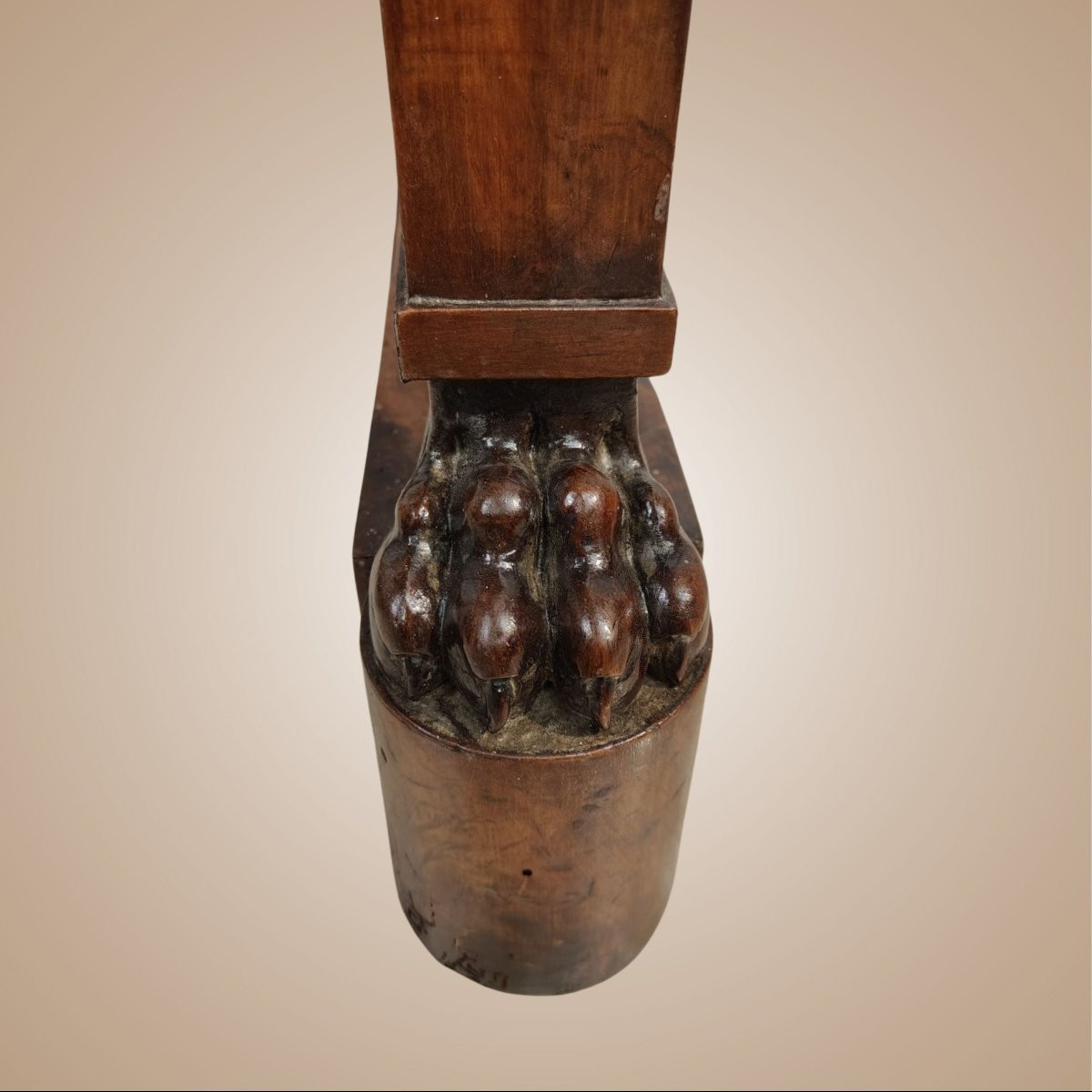 Consolle francese della prima metà del XIX secolo, in legno di mogano-photo-5