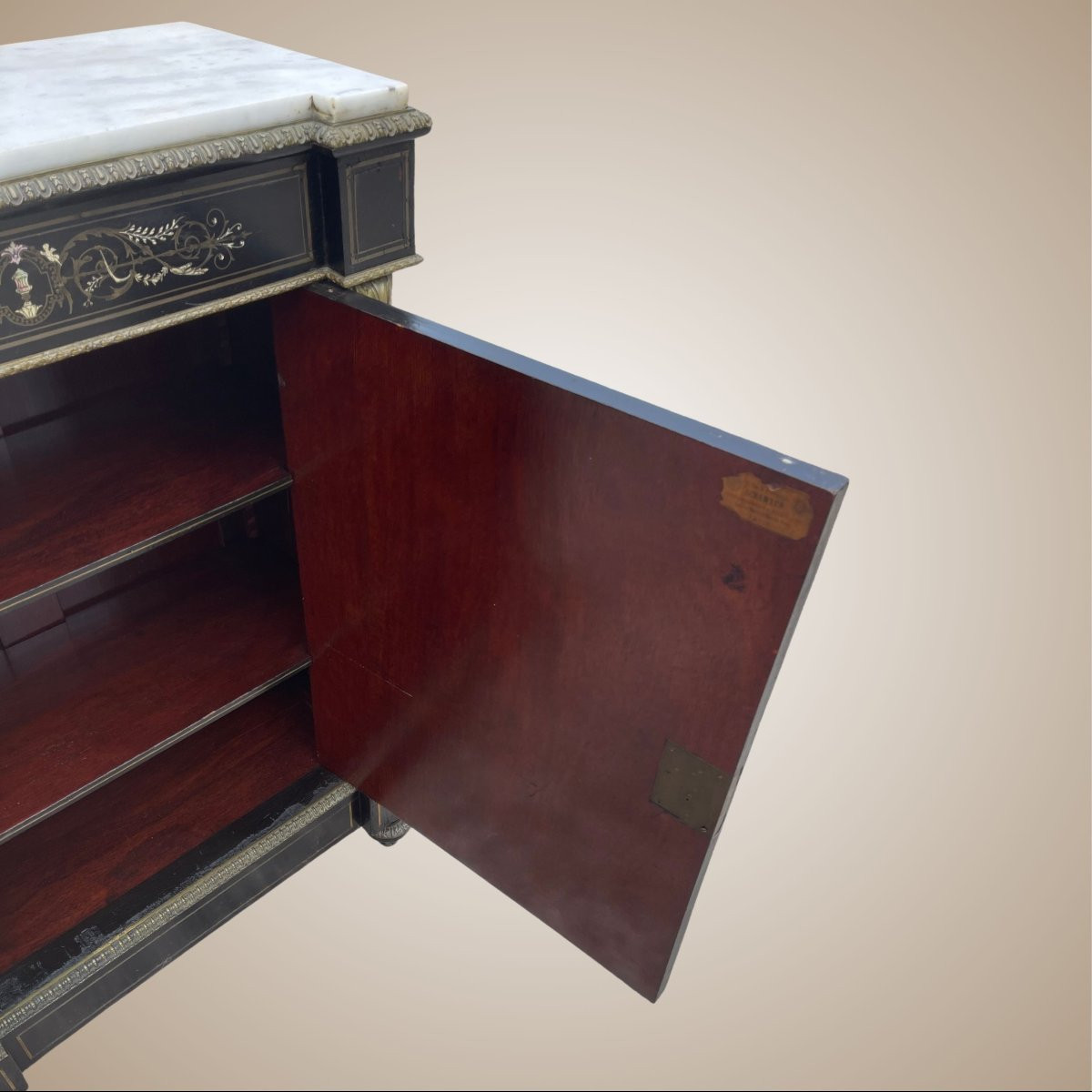 Credenza in stile Napoleone III, produzione francese, fine XIX secolo-photo-2