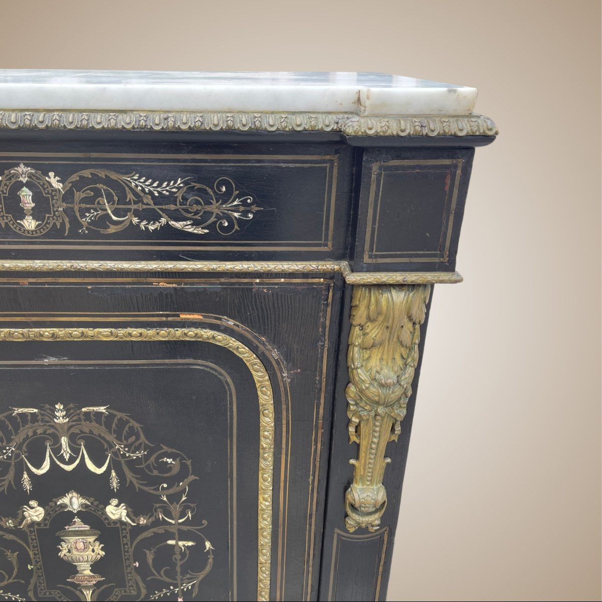Credenza in stile Napoleone III, produzione francese, fine XIX secolo-photo-3
