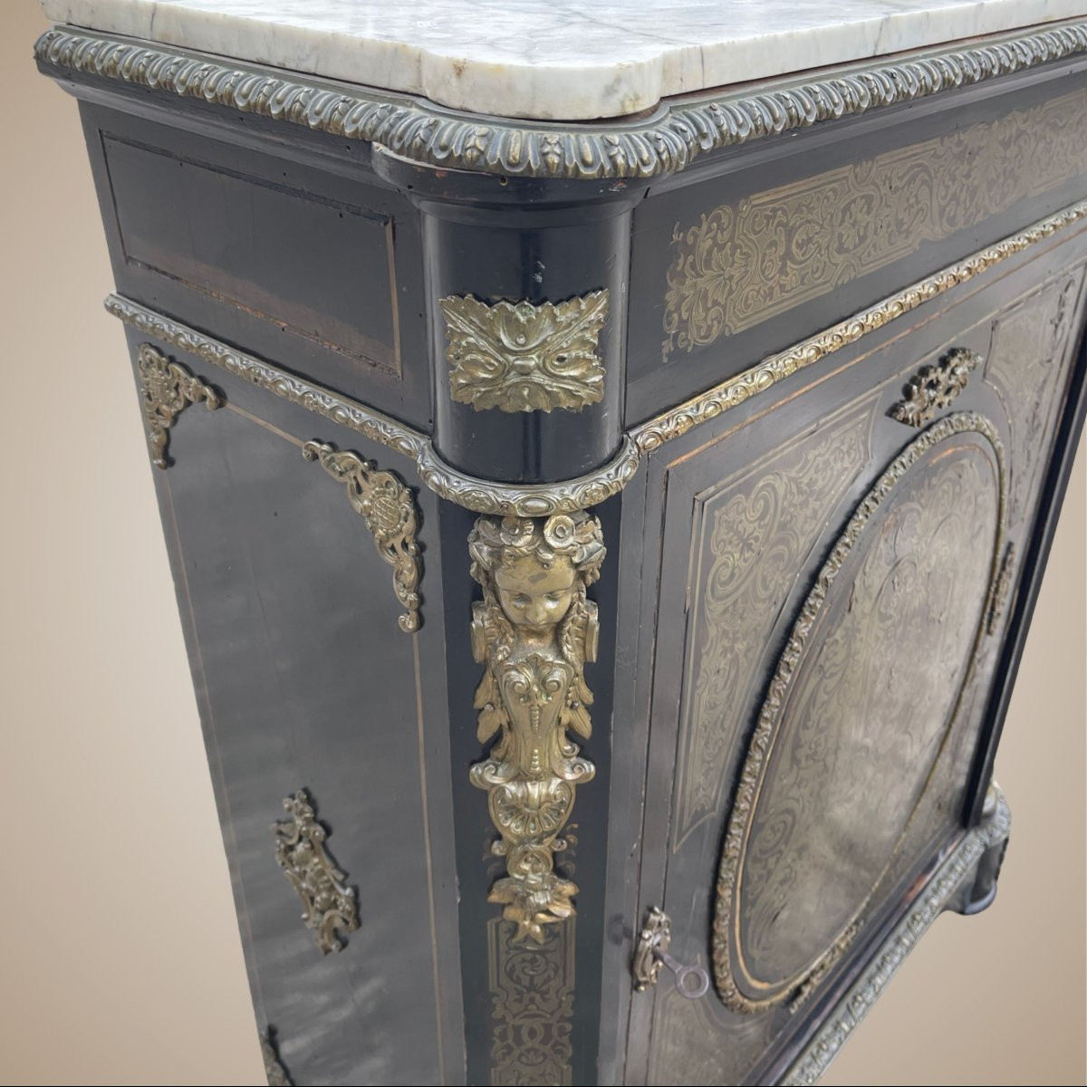 Credenza in stile Boulle, produzione francese, fine XIX secolo-photo-7