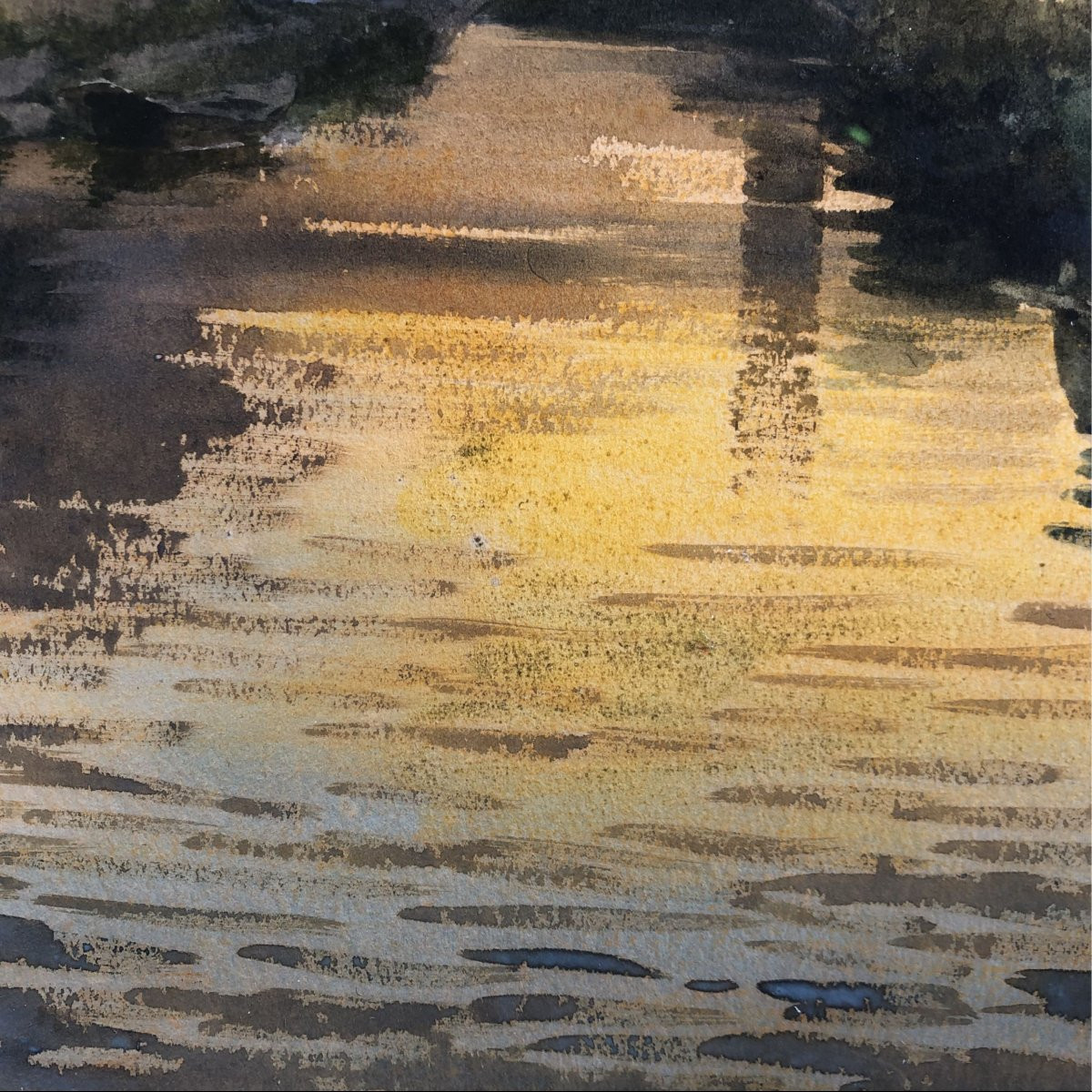 Acquerello "Isola di Torcello con Ponte del Diavolo", Alberto Prosdocimi, inizio '900-photo-2