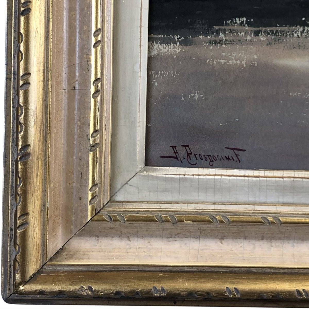 Acquerello "Isola di Torcello con Ponte del Diavolo", Alberto Prosdocimi, inizio '900-photo-1