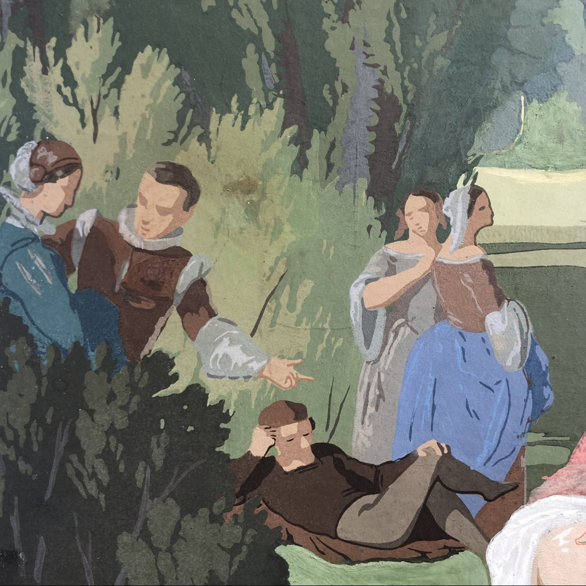 Tempera su cartone di ambito Preraffaellita, 1880 ca.-photo-6