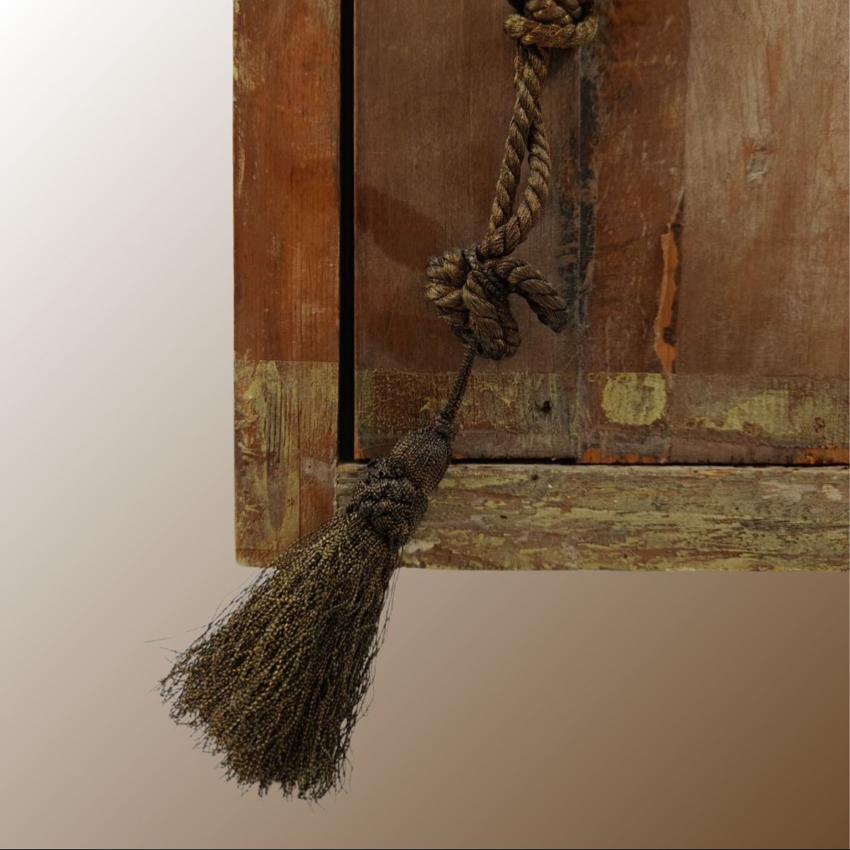 Piccola specchiera di manifattura italiana, legno laccato, ultimi anni del XVIII secolo-photo-4