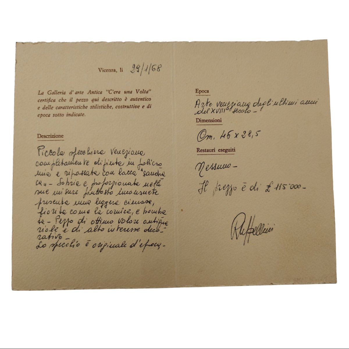Piccola specchiera di manifattura italiana, legno laccato, ultimi anni del XVIII secolo-photo-5