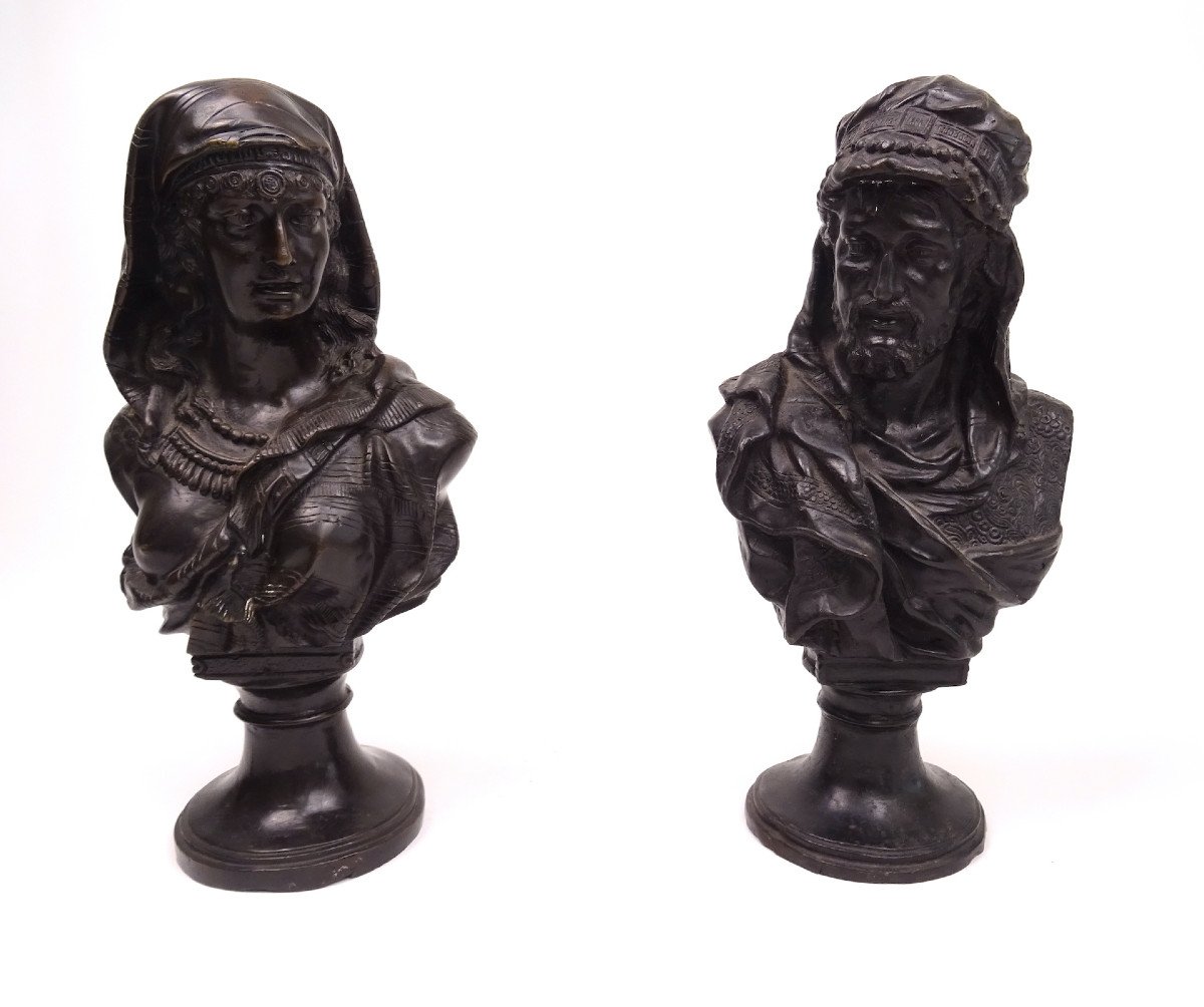Personaggi classici, copia di busti in bronzo