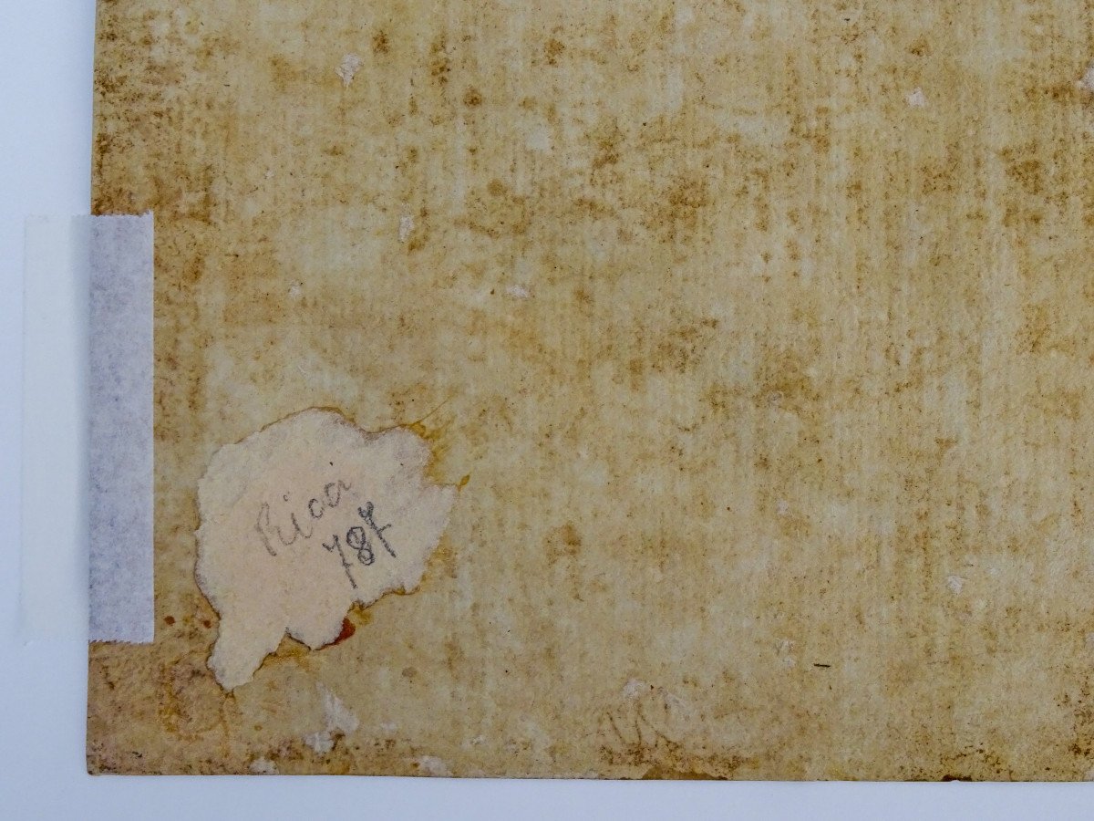 Crayon Sur Papier Attribué à Sebastiano Ricci - Assomption Et Couronnement De La Vierge-photo-6
