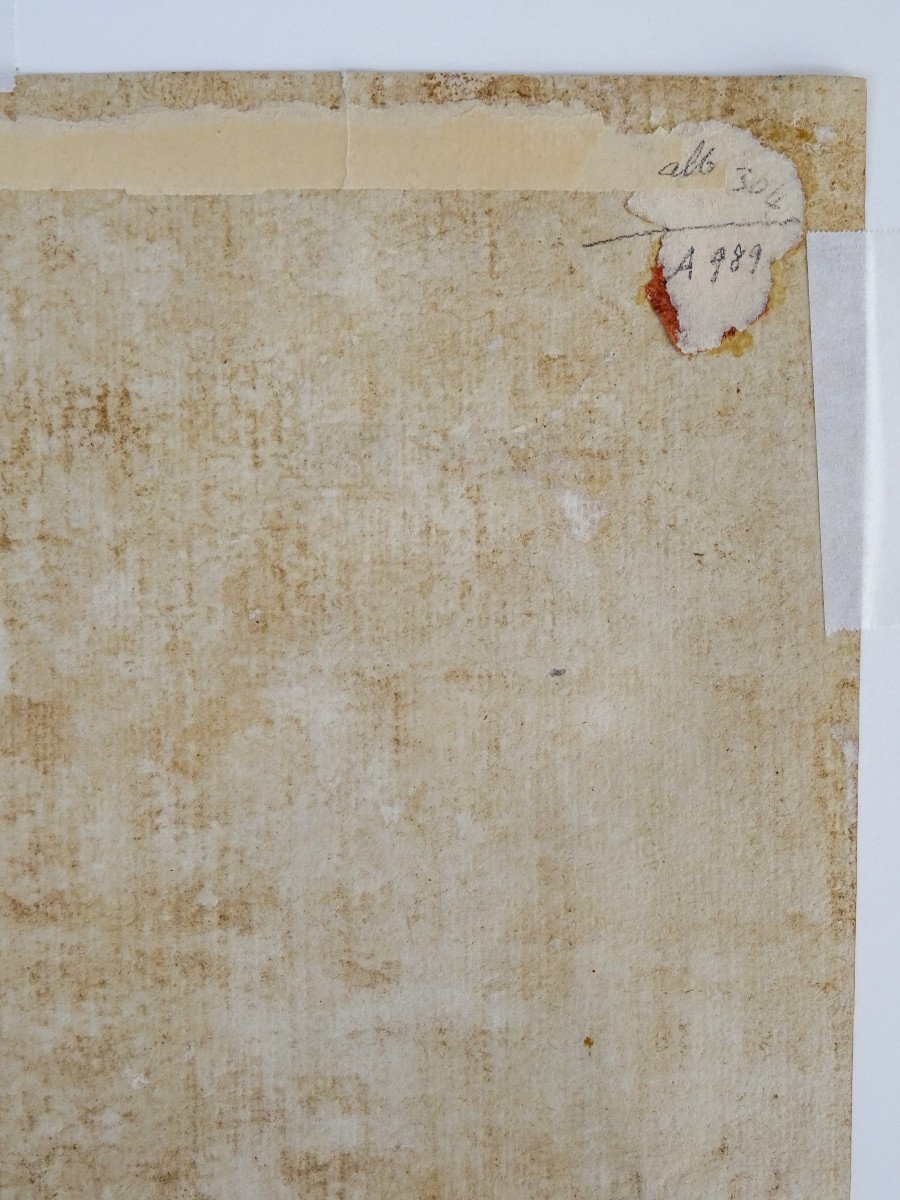 Matita su carta attribuita a Sebastiano Ricci - Assunzione e incoronazione della Vergine-photo-7
