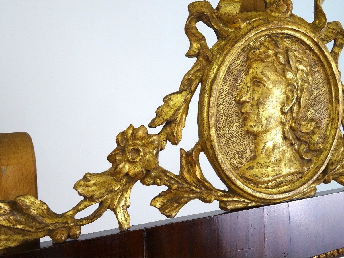 Cornice francese con specchio e bordo della prima metà dell'Ottocento-photo-1