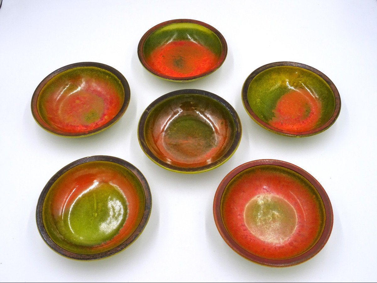 Set di 7 ciotole in ceramica smaltata di Alessio Tasca, 1970 circa-photo-1