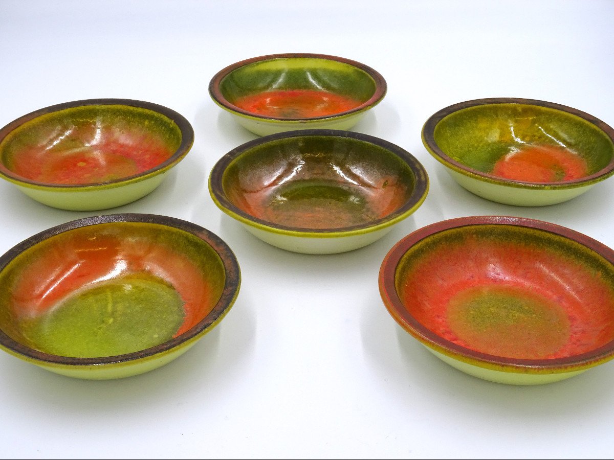 Set di 7 ciotole in ceramica smaltata di Alessio Tasca, 1970 circa-photo-2