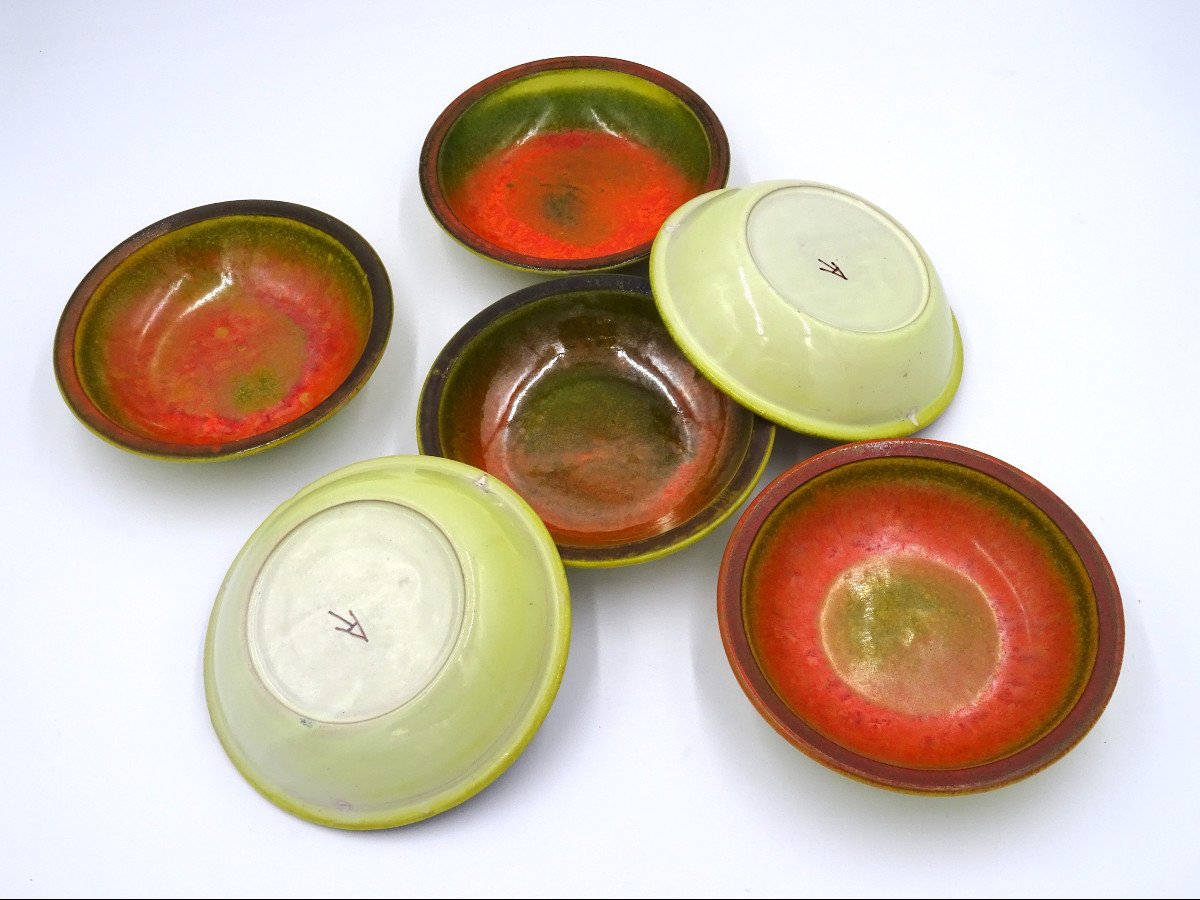 Set di 7 ciotole in ceramica smaltata di Alessio Tasca, 1970 circa-photo-4