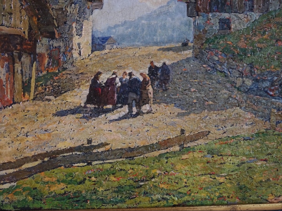 Peinture 'paysage De Montagne' Vers 1920, Angelo Pavan-photo-2