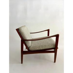 Ib Kofod-Larsen, set di sedie da salotto "Candidate" in afromosia, Danimarca '60