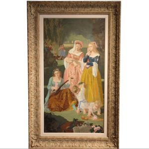 Tempera su cartone di ambito Preraffaellita, 1880 ca.