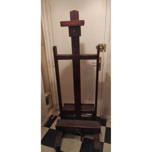 Large And Double Easel 19 Eme In Oak And Crank