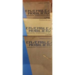 Maurice Dufrene 3 Portfolio Expo 1925 Furniture Sets 