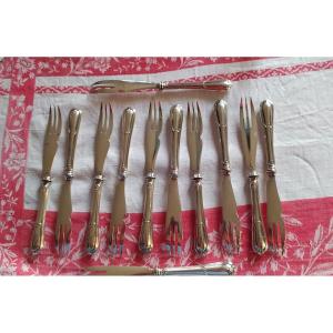 12 Christofle Cake Forks